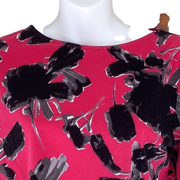 IMNYC Isaac Mizrahi pink black pullover top medium.  0212 - Picture 5 of 10